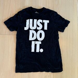 Nike Just Do It Black And White Short Sleeve Tee Shirt Size Small